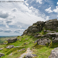 Buy canvas prints of The top of Sharp Tor,  Dartmoor by Jo Sowden