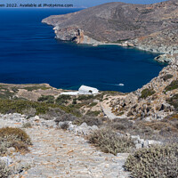 Buy canvas prints of Folegandros Path to the beach by Jo Sowden