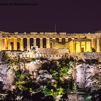 Buy canvas prints of The Acropolis at Night by Jo Sowden