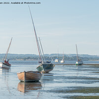 Buy canvas prints of Low tide in Lympstone Harbour by Jo Sowden