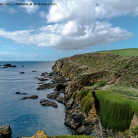 Buy canvas prints of South West Coast Path, the Lizard, Cornwall by Jo Sowden