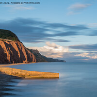 Buy canvas prints of Evening Sun from Sidmouth by Jo Sowden