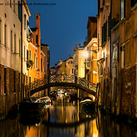 Buy canvas prints of Venice at night by Jo Sowden