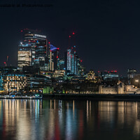 Buy canvas prints of London Skyline at Night by Jo Sowden