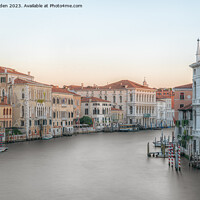 Buy canvas prints of Sunrise over the Venetian Canal by Jo Sowden