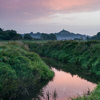Buy canvas prints of Sunrise at Glastonbury Tor by Jo Sowden