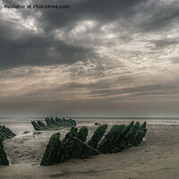 Buy canvas prints of The SS Nornen shipwreck, Somerset by Jo Sowden