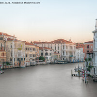 Buy canvas prints of Sunrise over the Grand Canal Venice by Jo Sowden