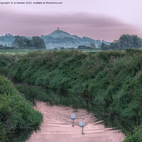 Buy canvas prints of Sunrise at Glastonbury Tor by Jo Sowden