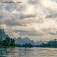 Buy canvas prints of Cheow Lan Lake, Khao Sok, Thailand by Jo Sowden