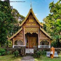 Buy canvas prints of Wat Chiang Man, Chiang mai, Thailand by Jo Sowden