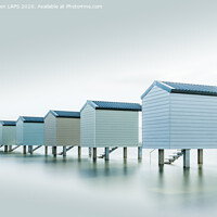 Buy canvas prints of Osea Beach Huts by Jo Sowden