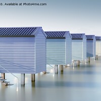 Buy canvas prints of Osea Island Beach Huts by Jo Sowden