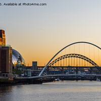 Buy canvas prints of Sunset  on Newcastle Quayside Tyne by Jo Sowden