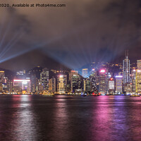 Buy canvas prints of Hong Kong Light Show by Jo Sowden
