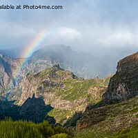 Buy canvas prints of  Rainbow at Pico Do Arieiro, Madeira by Jo Sowden