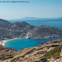 Buy canvas prints of Ios coastal View, Greece by Jo Sowden