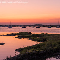 Buy canvas prints of Sunset over Mersea Island by Jo Sowden