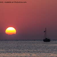 Buy canvas prints of Greek Sunset, Paros by Jo Sowden