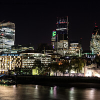 Buy canvas prints of London View at Night  by Jo Sowden