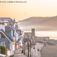 Buy canvas prints of Marine Parade, Lyme Regis at dawn by Jo Sowden