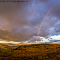 Buy canvas prints of Rainbow over the Brecon Beacons by Jo Sowden