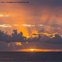 Buy canvas prints of Barbados Sunset by Jo Sowden