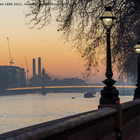 Buy canvas prints of Albert Bridge, Chelsea  at Sunset by Jo Sowden
