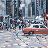 Buy canvas prints of Hustle and Bustle of Hong Kong by Jo Sowden