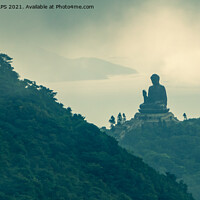 Buy canvas prints of Big Buddha, Lantau Island by Jo Sowden