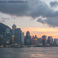 Buy canvas prints of Hong Kong at Sunset by Jo Sowden