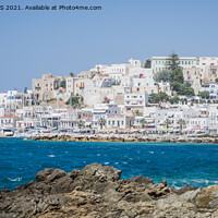 Buy canvas prints of Naxos Town by Jo Sowden