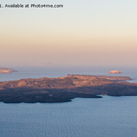 Buy canvas prints of Sunrise over the Caldera, Santorini by Jo Sowden