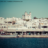 Buy canvas prints of Paros Harbour, Greece by Jo Sowden