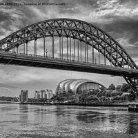Buy canvas prints of River Tyne in Mono by Jo Sowden