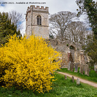 Buy canvas prints of Ayot St Lawrence Church by Jo Sowden