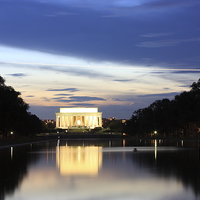 Buy canvas prints of Lincoln Memorial At Dusk by Kerri Dowling