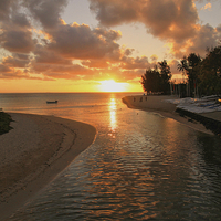 Buy canvas prints of  Mauritian  Sunset by Brian Fagan