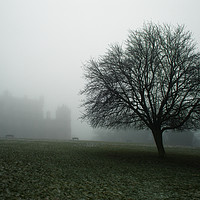 Buy canvas prints of Foggy Wollaton Hall in the winter by Brian Fagan