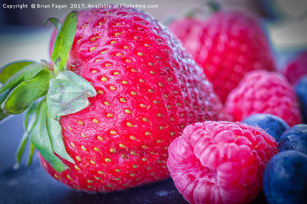 Strawberry delight Picture Board by Brian Fagan
