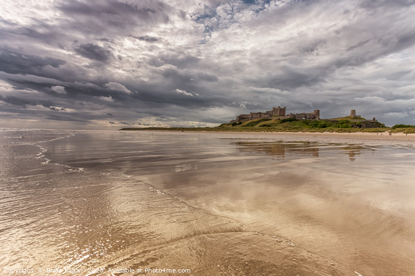 Bamburgh Castle and beach Picture Board by Brian Fagan