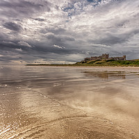 Buy canvas prints of Bamburgh Castle and beach by Brian Fagan