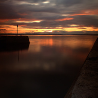 Buy canvas prints of  Dusk at Nairn Harbour by Grahame Macgillivray