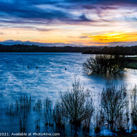 Buy canvas prints of Weirwood Resevoir Sunset  by Craig Williams