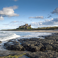 Buy canvas prints of  Sea and Sky, Bamburgh Castle by Craig Williams