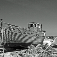Buy canvas prints of  Old Boat Beached by Craig Williams