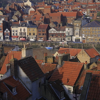 Buy canvas prints of  Whitby Roofs by Craig Williams
