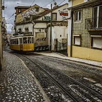 Buy canvas prints of Tram 28E Alfama, Lisbon, Portugal by Steve Elliott