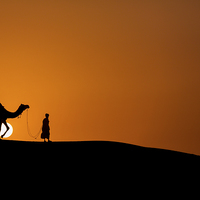 Buy canvas prints of  Sunset in Thar Desert by yavuz sariyildiz