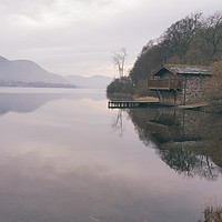 Buy canvas prints of Ullswater Boat House by Dave Leason
